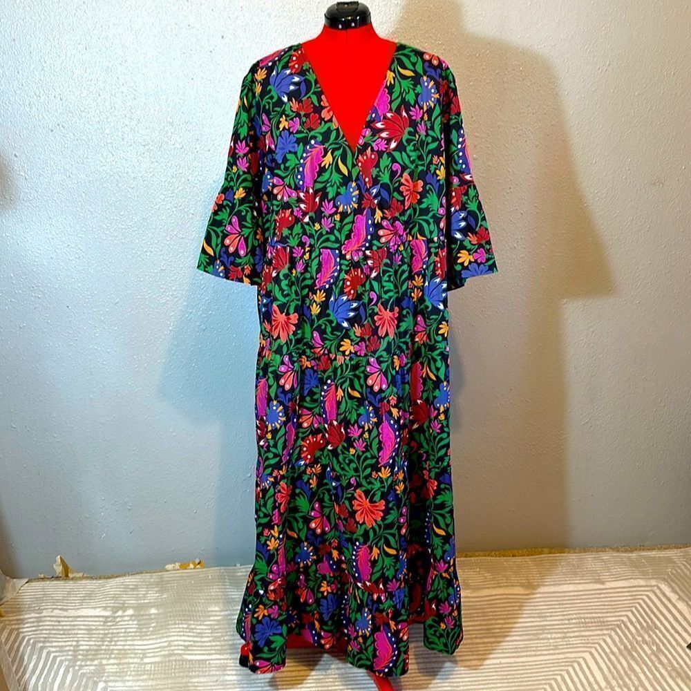 NEW Leota Sariah floral print ruffle dress with pockets size 3X